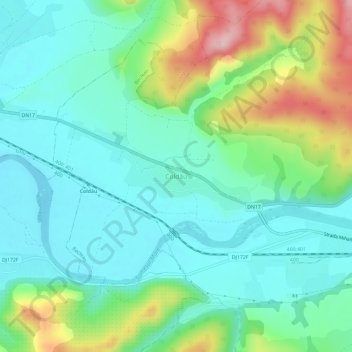 Coldău topographic map, elevation, terrain