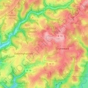 Arnzhäuschen topographic map, elevation, terrain