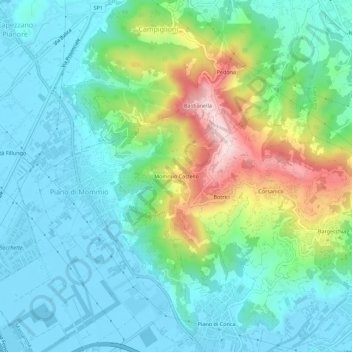 Mommio Castello topographic map, elevation, terrain