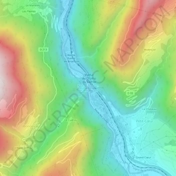 Notre-Dame-de-Briançon topographic map, elevation, terrain