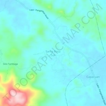 Santa Rosa Sur topographic map, elevation, terrain