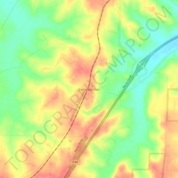 Carrol Junction topographic map, elevation, terrain