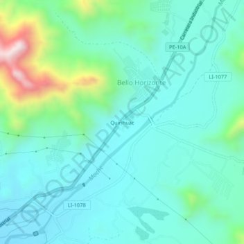 Quirihuac topographic map, elevation, terrain