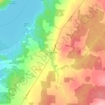 Massawippi topographic map, elevation, terrain
