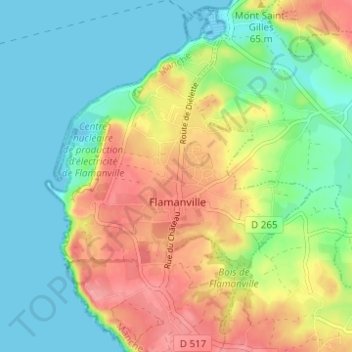 Hameau Commandé topographic map, elevation, terrain