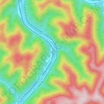 Alta topographic map, elevation, terrain
