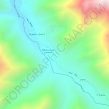 Las Breas topographic map, elevation, terrain