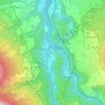 Unterberg topographic map, elevation, terrain