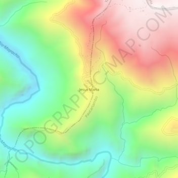 Jesus Maria topographic map, elevation, terrain