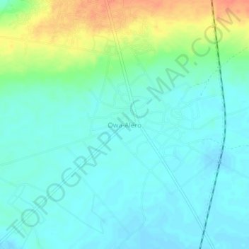 Owa-Alero topographic map, elevation, terrain