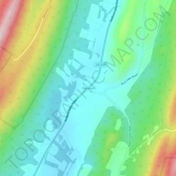Patience topographic map, elevation, terrain