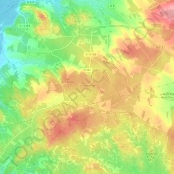 La Grange de l'Air topographic map, elevation, terrain