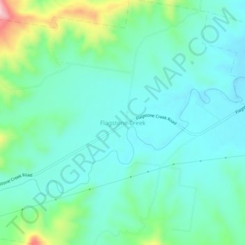Flagstone Creek topographic map, elevation, terrain