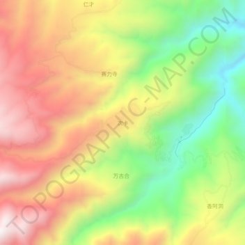 Cika topographic map, elevation, terrain