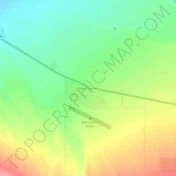 New Cuyama topographic map, elevation, terrain