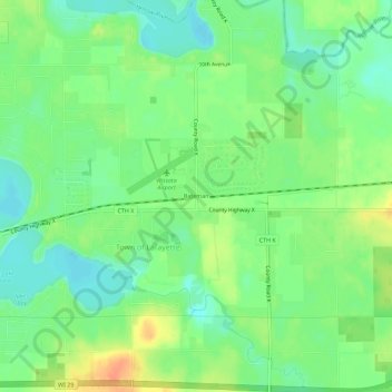 Bateman topographic map, elevation, terrain