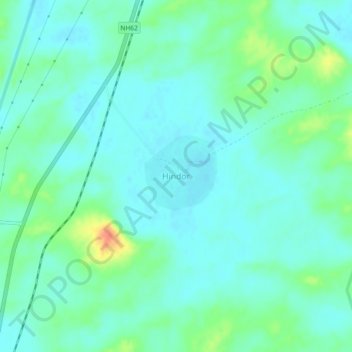 Hindor topographic map, elevation, terrain