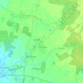 La Barre topographic map, elevation, terrain