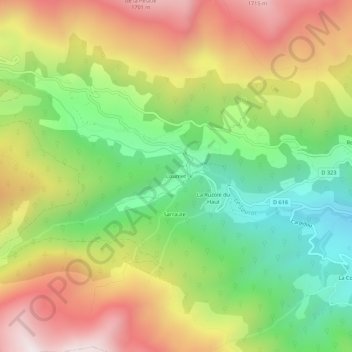 Loumet topographic map, elevation, terrain