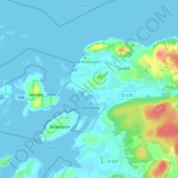 Kroken topographic map, elevation, terrain