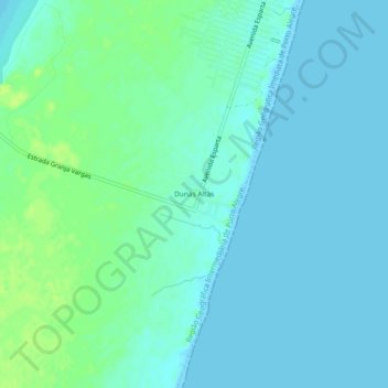 Dunas Altas topographic map, elevation, terrain