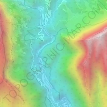 Saint-Louis topographic map, elevation, terrain
