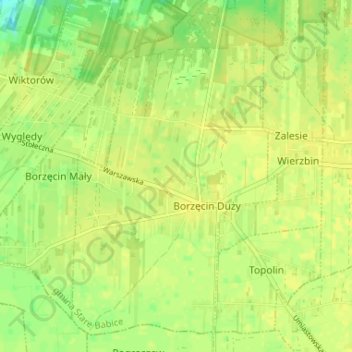 Wodnisko topographic map, elevation, terrain