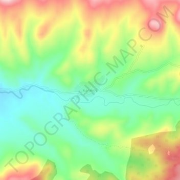 Karaköy topographic map, elevation, terrain