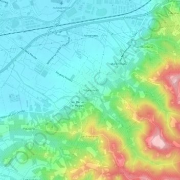 Villanuova topographic map, elevation, terrain