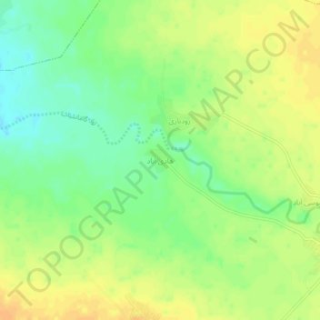 Hadiabad topographic map, elevation, terrain