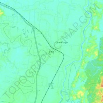Lala topographic map, elevation, terrain