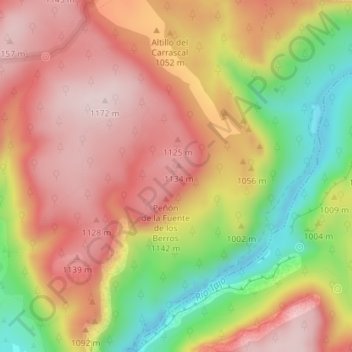 Roquete topographic map, elevation, terrain