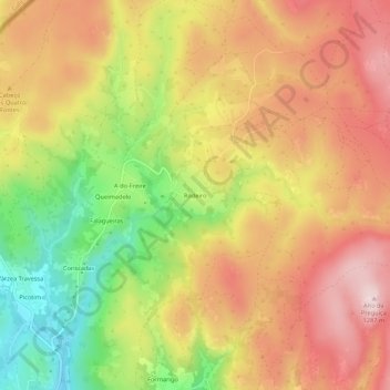 Rodeiro topographic map, elevation, terrain