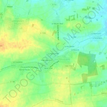 La Navisselière topographic map, elevation, terrain