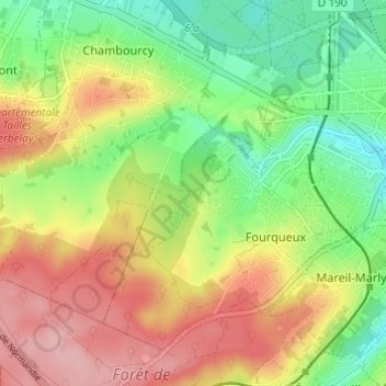 La Vente topographic map, elevation, terrain