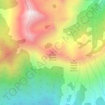 Mount Fernie topographic map, elevation, terrain
