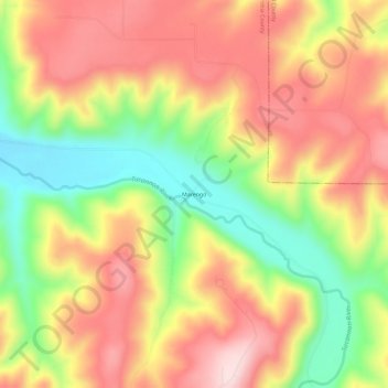 Marengo topographic map, elevation, terrain