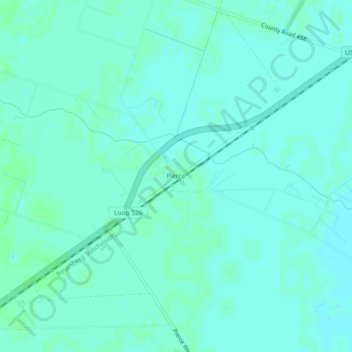 Pierce topographic map, elevation, terrain