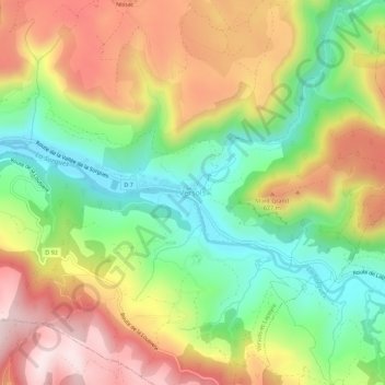 Versols topographic map, elevation, terrain