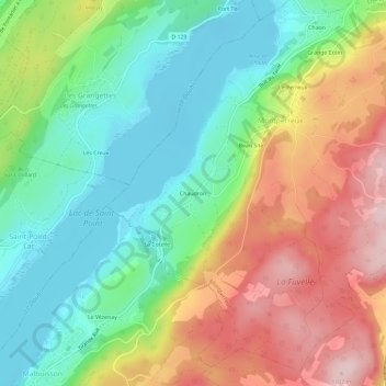 Chaudron topographic map, elevation, terrain