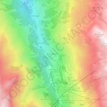 Le Levassaix topographic map, elevation, terrain