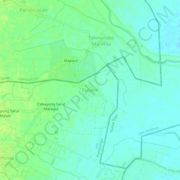 Escaler topographic map, elevation, terrain