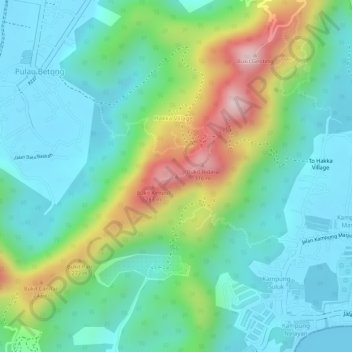 Bukit Gemuruh topographic map, elevation, terrain