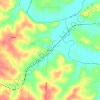 Moselle topographic map, elevation, terrain