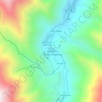 San Félix topographic map, elevation, terrain