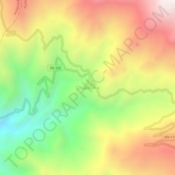 Chaulisma topographic map, elevation, terrain