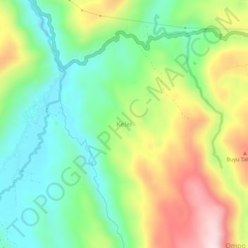 Kelei topographic map, elevation, terrain