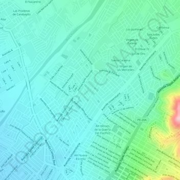 LL topographic map, elevation, terrain