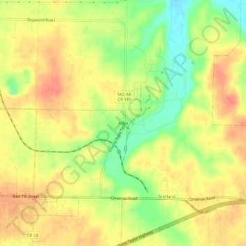 Atlas topographic map, elevation, terrain