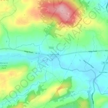 Coventryville topographic map, elevation, terrain